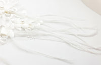 Motif ivoire dentelle et plumes pour robe de mariée · vue 3