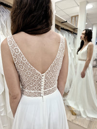 Très belle robe de mariée bohème ANGE Lambert Créations · vue 2
