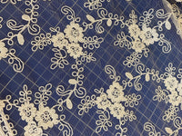 Dentelle tulle brodé ivoire · vue 3