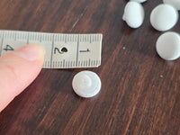 Boutons recouverts mousseline pour robe de mariée ivoire 11mm · vue 2