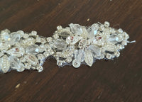 Motif strass à coudre pour robe mariée cocktail communion · vue 2