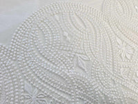 Dentelle arabesque moderne brillance sequins ivoire · vue 2