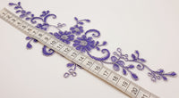 Motif en dentelle violet fil argenté pour mariage / mariée / cocktail à coudre · vue 3