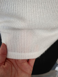 Pull mariée ivoire mariage hiver – Dos V dentelle – Maille douce élégante · vue 3
