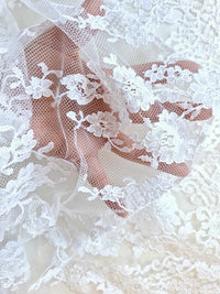 Dentelle de calais blanc ou ivoire bord festonné · vue 2