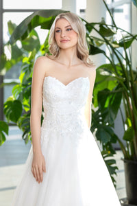 Robe de mariée princesse en dentelle perlée et tulle scintillant - FABULEUSE