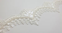 Galon ivoire pour robe de mariée orné de sequins · vue 3