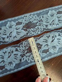 Galon de dentelle gris bleuté - Coupon de 6 mètres · vue 2