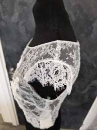 Top mariée dentelle ivoire clair – Taille 40 – Fabriqué en France – Lambert Créations · vue 7