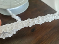 Galon elastiqué broderie anglaise pour DIY blanc · vue 3