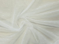 Plumetis, dentelle fine "point d'esprit" ivoire clair/blanc ou coupon ivoire · vue 4