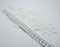 Motif pour robe de mariée princesse ivoire perles et détails argenté T915 · vue 3