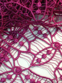 Guipure style filet Rose fuchsia · vue 2