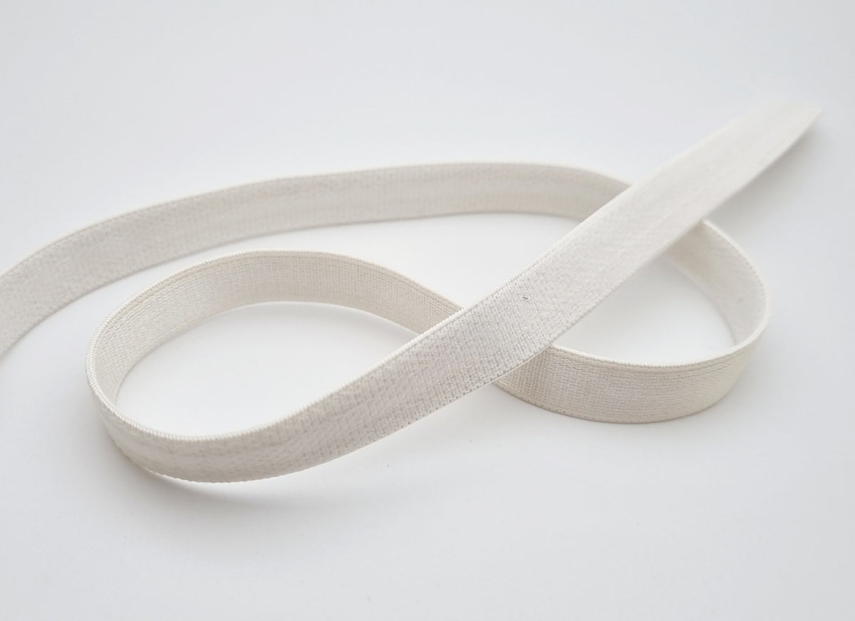 élastique anti glisse ivoire 12mm