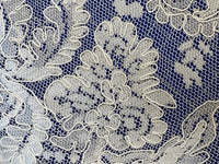 Dentelle rebrodée blanc ou ivoire · vue 7