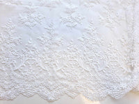 Dentelle ivoire clair bord festonné 804 COUPON 90 CM · vue 3