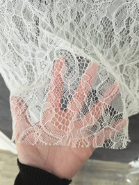 Top de mariée en dentelle stretch fine ivoire clair – Manches courtes – Tailles 40/42 & 44/46 · vue 4