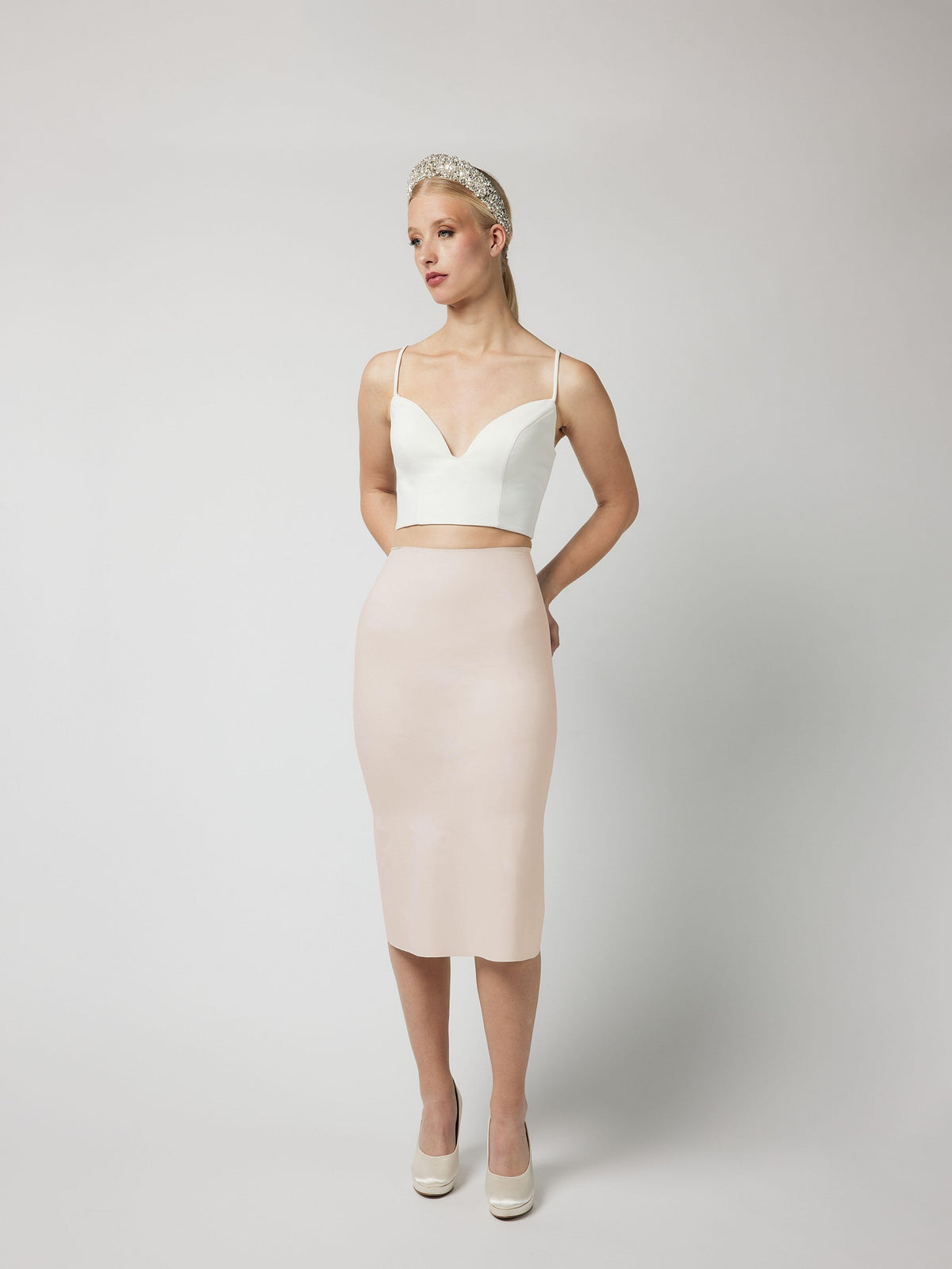 Jupon 80CM correcteur lisseur de silhouette ivoire ou nude