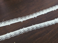 Galon Dentelle Fine Ivoire Clair Motif Arceaux Ajourés — Largeur 1 cm · vue 4