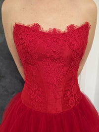 Robe en mouchoirs de tulle rouge BARBAPAPA · vue 3