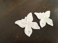 2 motifs papillons à coudre ivoire · vue 3