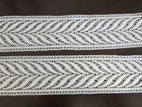 Galon dentelle guipure ivoire clair 5,5 cm – motif feuillage bohème – dentelle mariée au mètre · vue 2