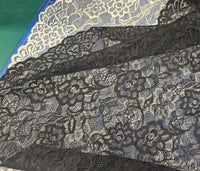 Galon large de dentelle noir ou ivoire 40CM · vue 2