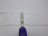 Galon de dentelle elastique blanc · vue 3