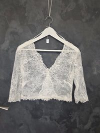 Top de mariée dentelle ivoire – Manches 3/4 – Taille L · vue 8
