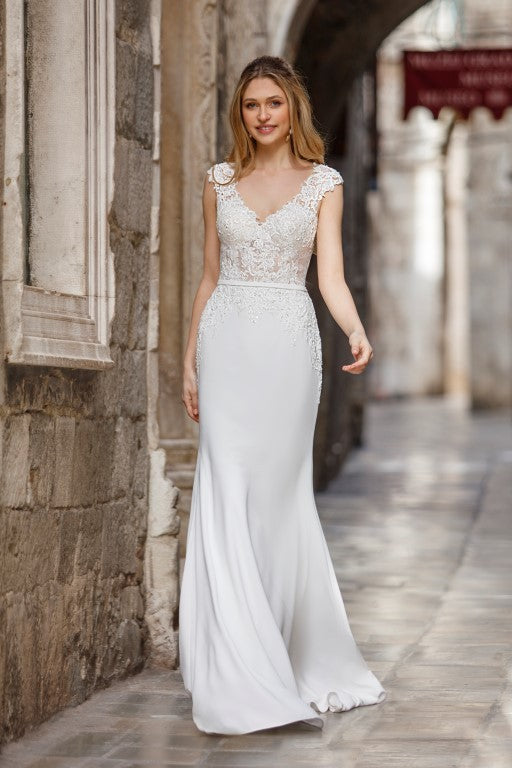 Robe de mariée sirène Jupe crêpe taille 40