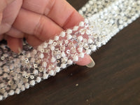 Galon brillant ivoire clair sequins et perles · vue 2