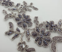 Motif en dentelle taupe perles · vue 3