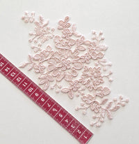 Motif dentelle rose poudré nacré · vue 3