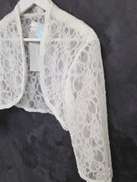 Bolero en dentelle ivoire , doublé tulle , taille 38 · vue 6