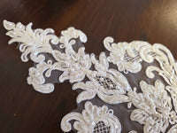 Grand motif losange blanc "princesse" pour robe de mariée · vue 3