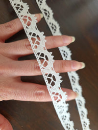 Dentelle guipure ivoire – coupon unique 7 mètres – galon étroit 2 cm – dentelle vintage couture · vue 2