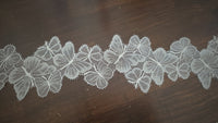Galon de dentelle fine papillon ivoire · vue 4