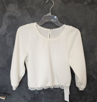 Pull mariée ivoire en maille douce – Dos ouvert élégant – Finitions dentelle – Mariage hiver · vue 10