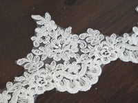 Galon de dentelle blanc bord festonné · vue 3