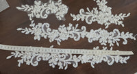 Lot unique de 4 motifs perles et strass ivoire · vue 4