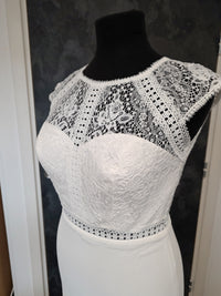 Robe de mariée "Denise" fluide près du corps ivoire bohème · vue 6