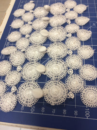 Galon de dentelle bohème ivoire motif mandala · vue 6