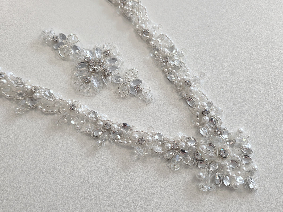 Motif encolure princesse robe de mariée à coudre