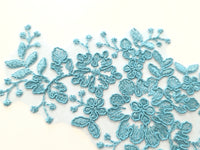 Motif en dentelle bleu turquoise · vue 2
