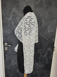 Boléro mariée blanc en guipure – Manches longues – Taille 38 · vue 4