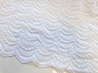 Dentelle écailles petits points bohème ivoire ou blanc · vue 2