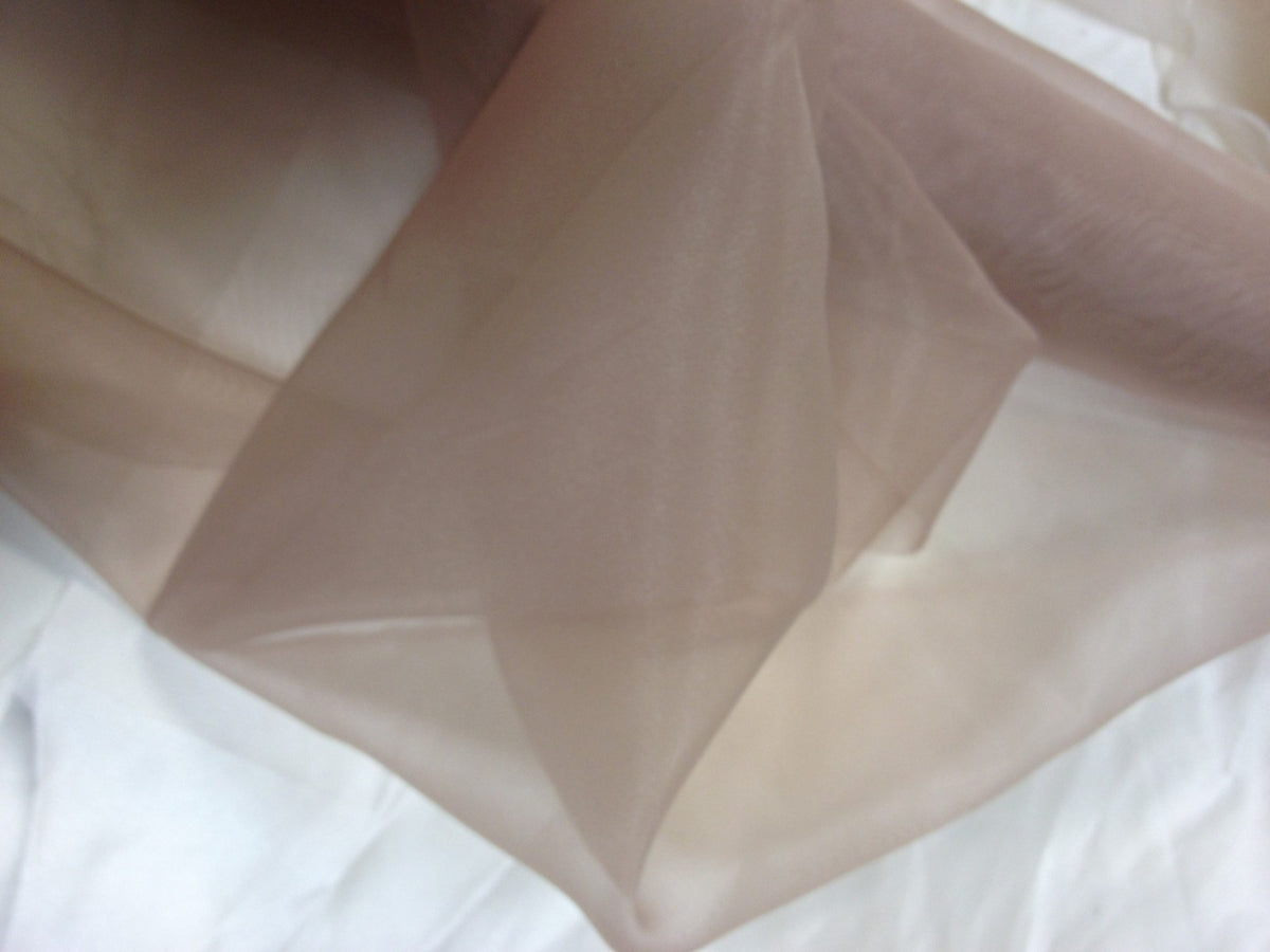 voile d'organza de qualité coloris café, taupe MICP150