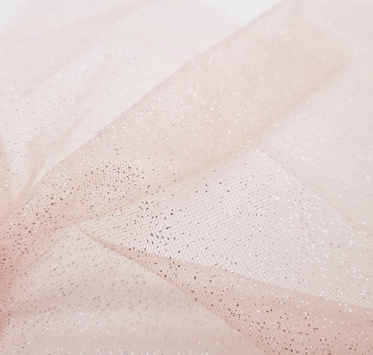 Tulle pailleté rose souple laize 150 N°0053