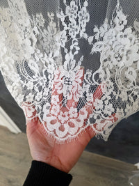 Top mariée dentelle française ivoire clair – Dos ouvert nœud – Taille 40 Lambert Creation · vue 4