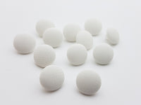 Boutons recouverts mousseline pour robe de mariée ivoire 11mm